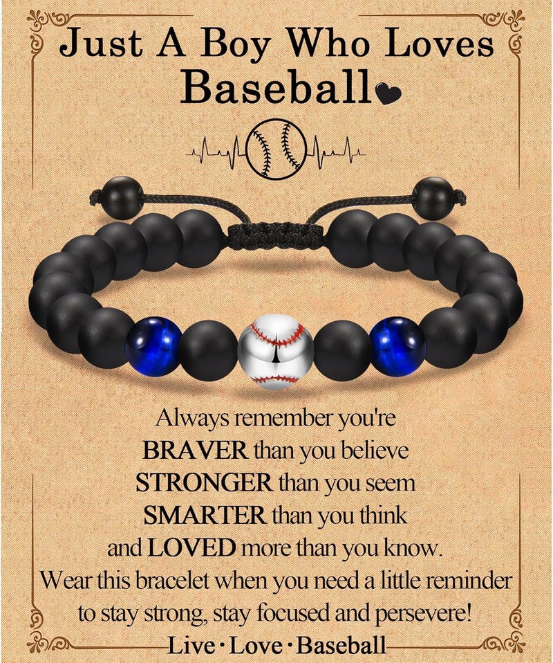 EFVISD Store Soccer Football Basketball Baseball Hockey Bracelet Gifts for Boys Players Team Lovers Son Grandson Brother Nephew Friend as Birthday/Valentines Day/Graduation/Back to School/Christmas Gifts - Image 1